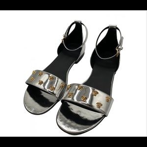 Versace Medusa silver sandals new
